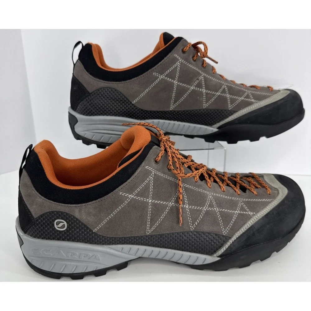 Scarpa Zen Pro Approach Shoes Men's US 14 EU 48 Gray Orange Vibram Hiking
